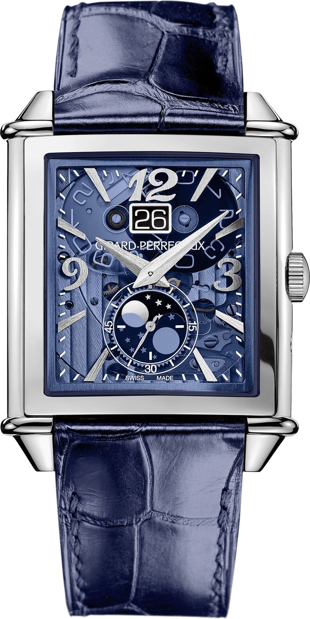 Girard-Perregaux Vintage 1945 Date And Moon Phases Blue Dial 35.25 mm Automatic Watch For Men - 1