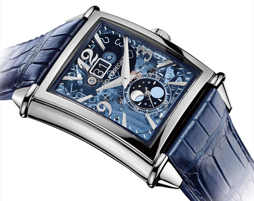 Girard-Perregaux Vintage 1945 Date And Moon Phases Blue Dial 35.25 mm Automatic Watch For Men - 2