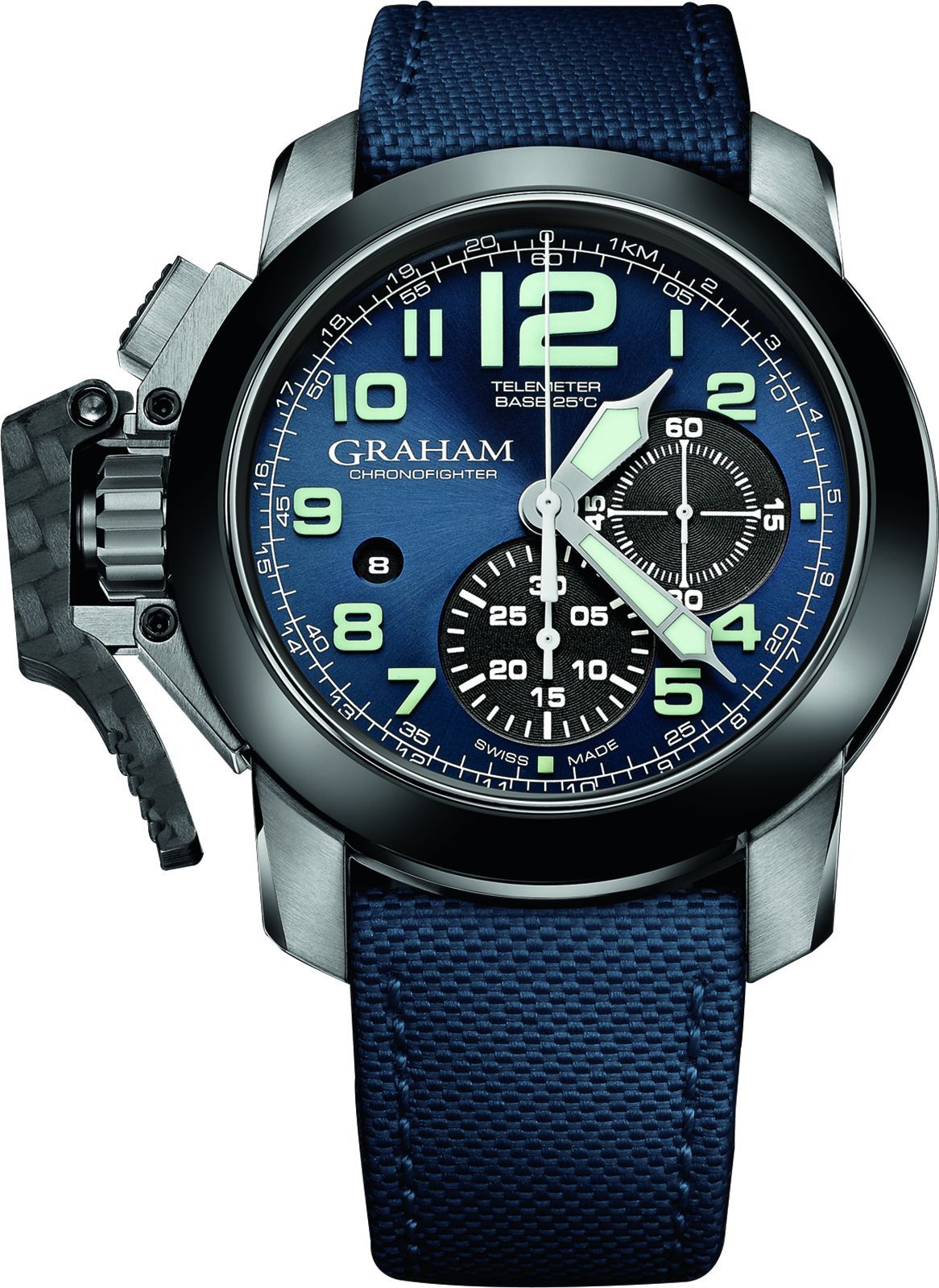Graham Chronofighter Oversize  Blue Dial 47 mm Automatic Watch For Men - 1