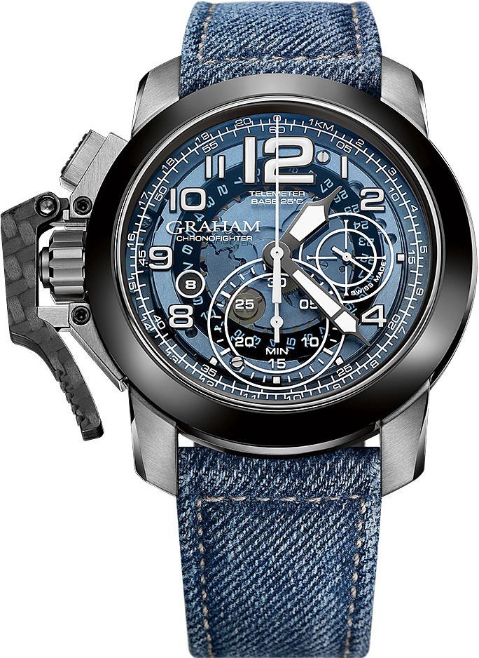 Graham Chronofighter Oversize  Blue Dial 47 mm Automatic Watch For Men - 1