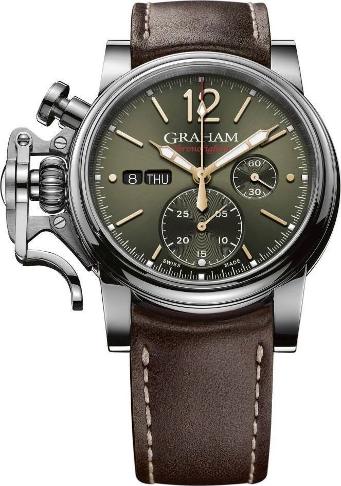 Graham Chronofighter Vintage  Green Dial 44 mm Automatic Watch For Men - 1