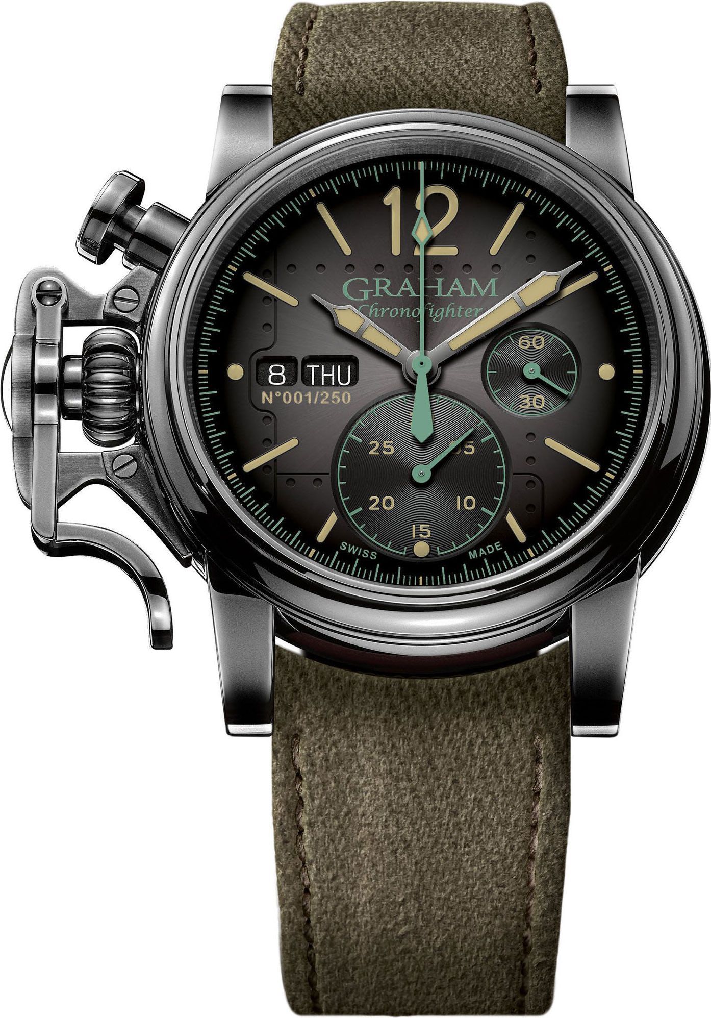 Graham  44 mm Watch in Black Dial For Men - 1