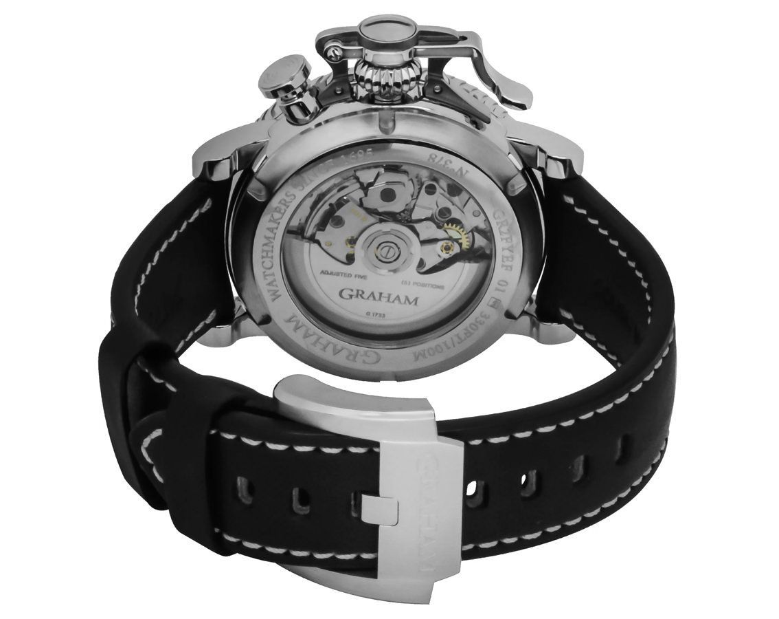 Graham Chronofighter Vintage  Black Dial 44 mm Automatic Watch For Men - 2