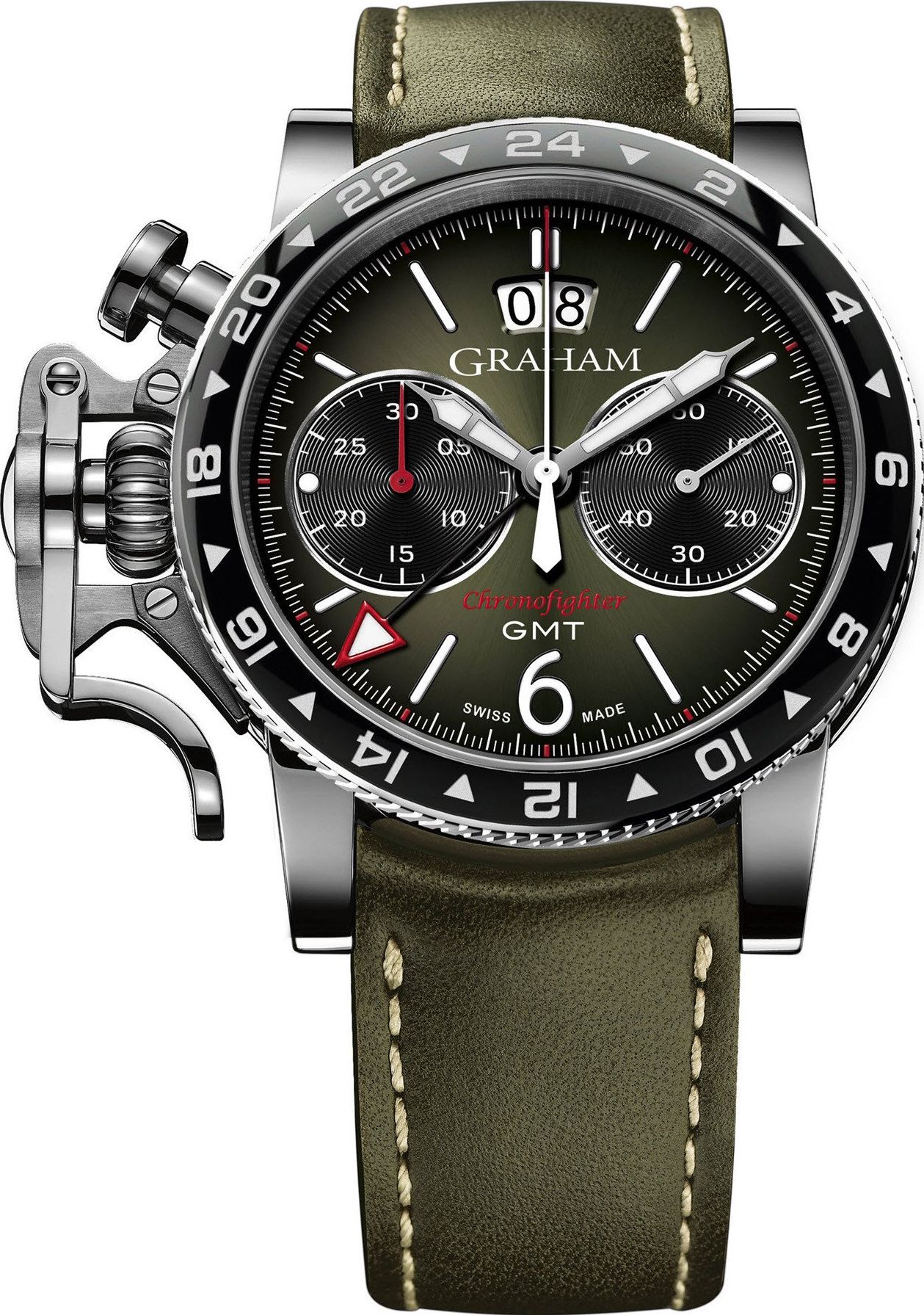 Graham Chronofighter  Green Dial 44 mm Automatic Watch For Men - 1