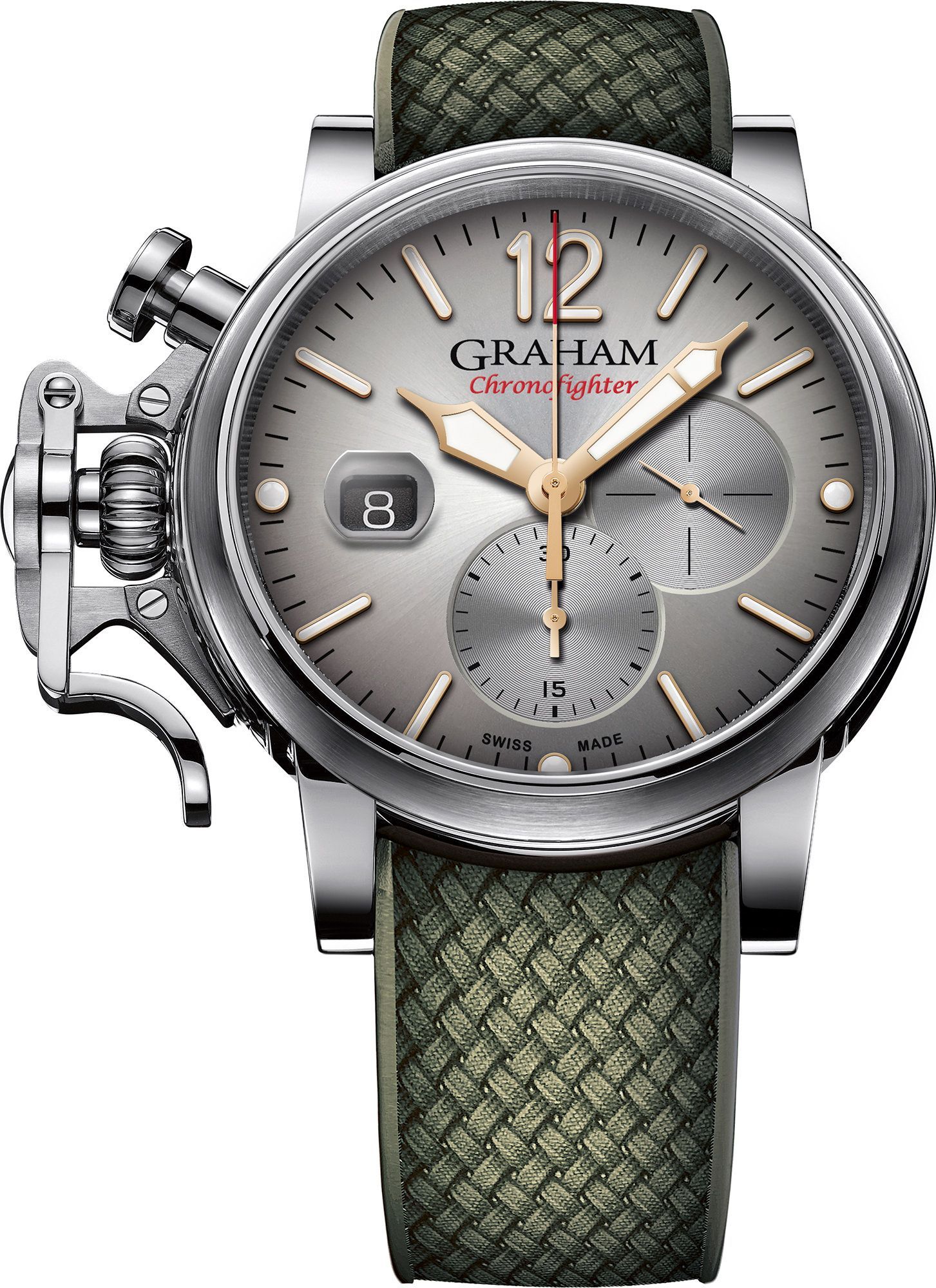 Graham Chronofighter  Silver Dial 47 mm Automatic Watch For Men - 1