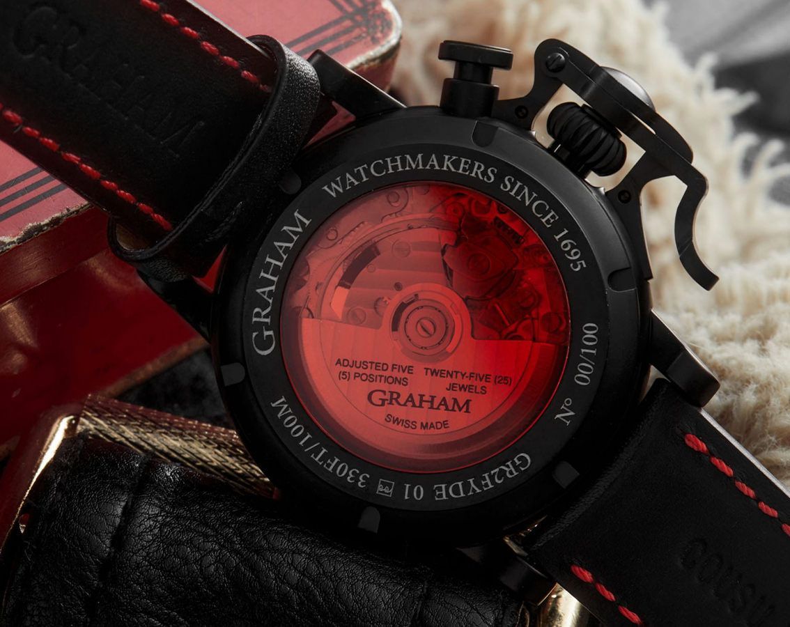 Graham Chronofighter Vintage  Black Dial 44 mm Automatic Watch For Men - 3