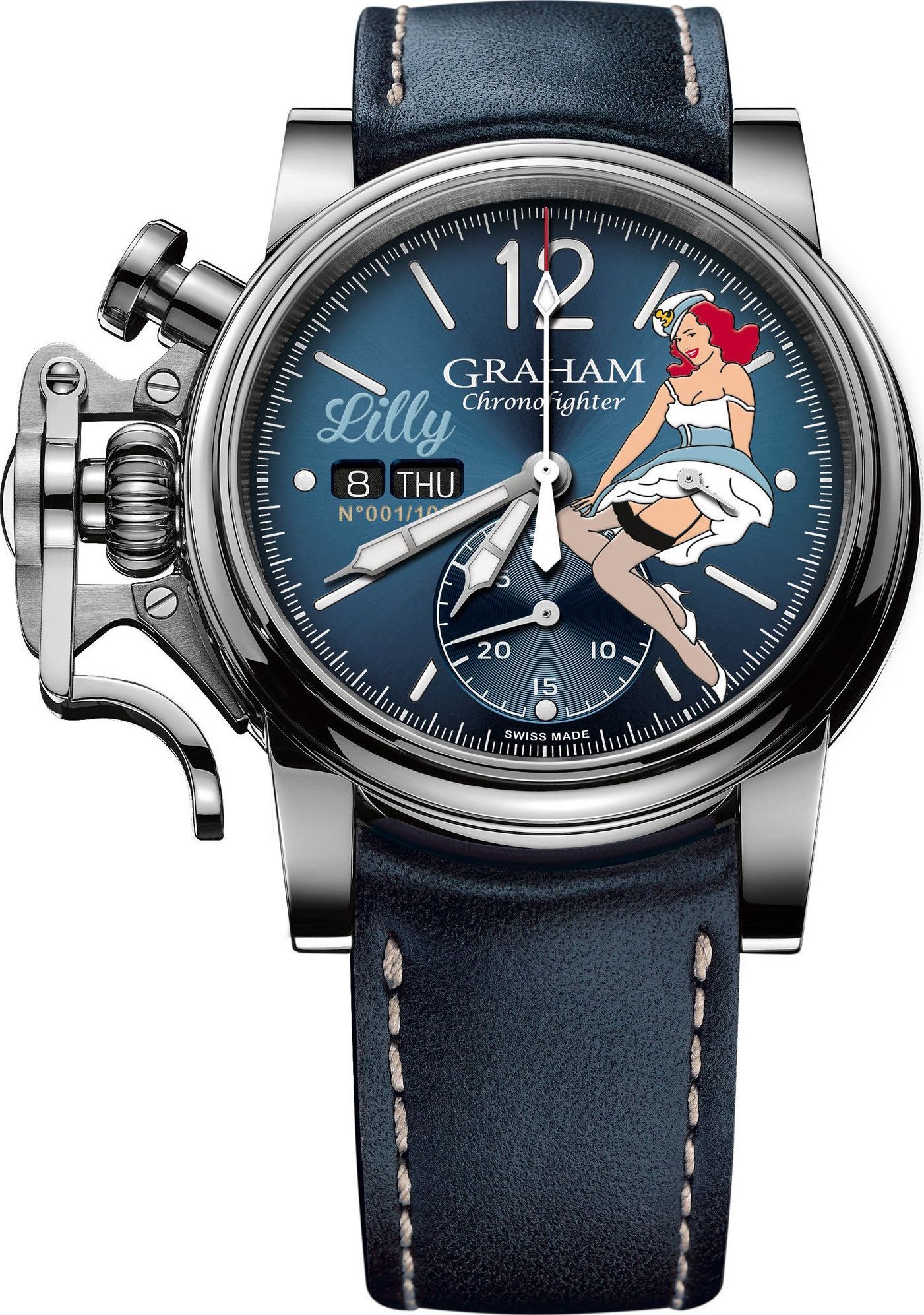 Graham Chronofighter  Blue Dial 44 mm Automatic Watch For Men - 1