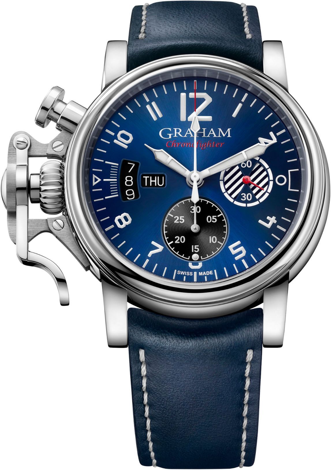 Graham  44 mm Watch in Blue Dial For Men - 1