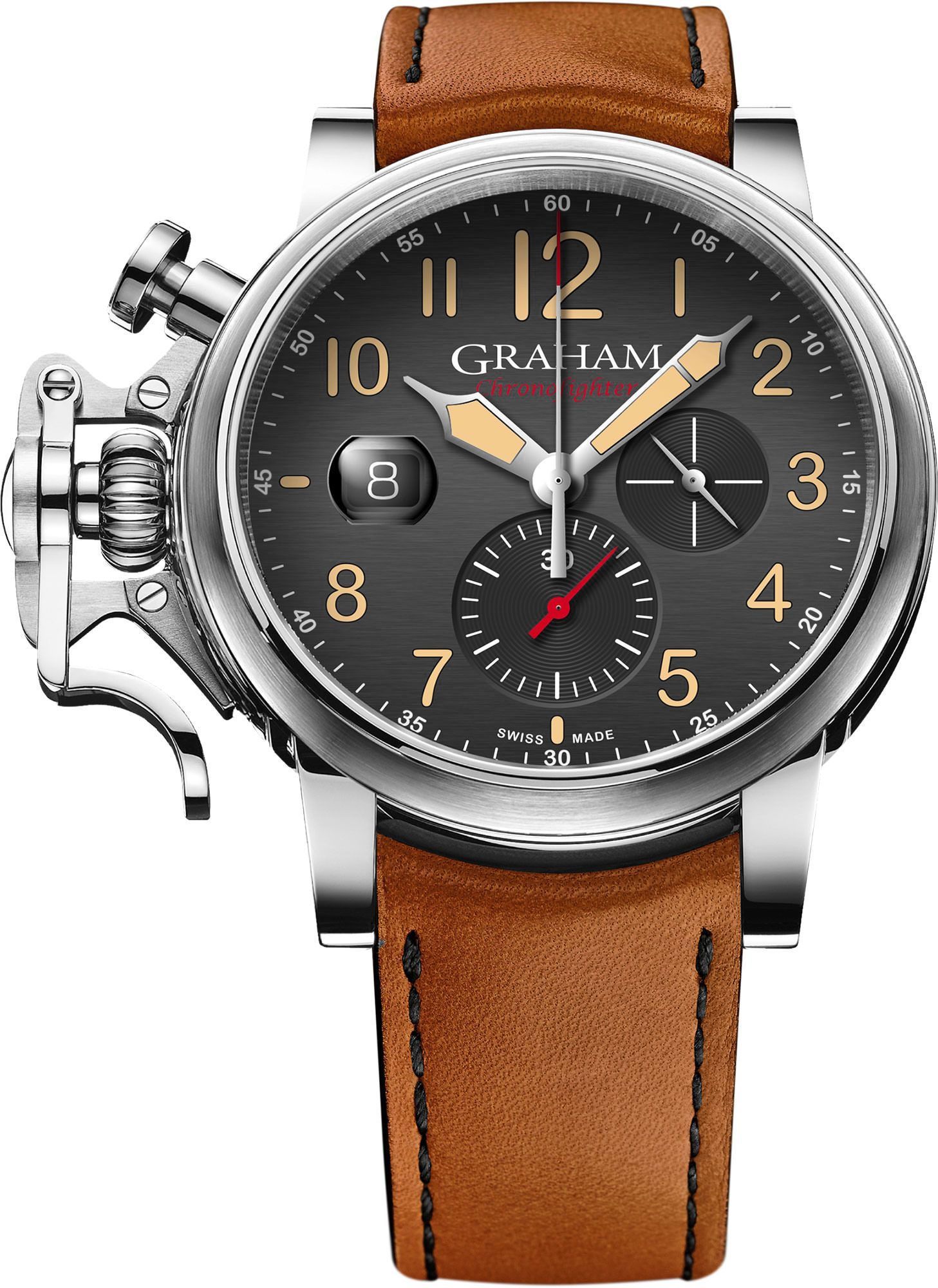 Graham Chronofighter Vintage  Black Dial 47 mm Automatic Watch For Men - 1