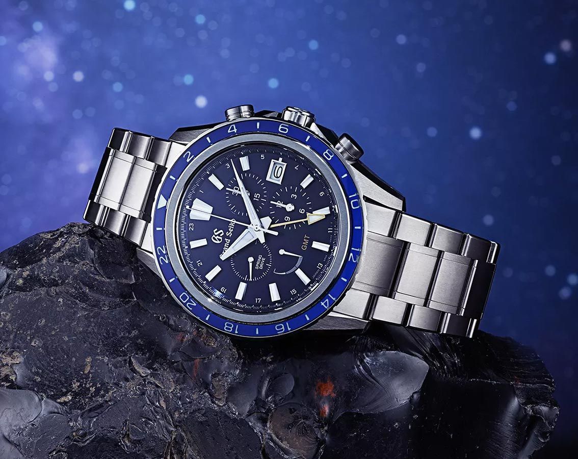 Grand Seiko Evolution 9  Blue Dial 45.3 mm Spring Drive Watch For Men - 3
