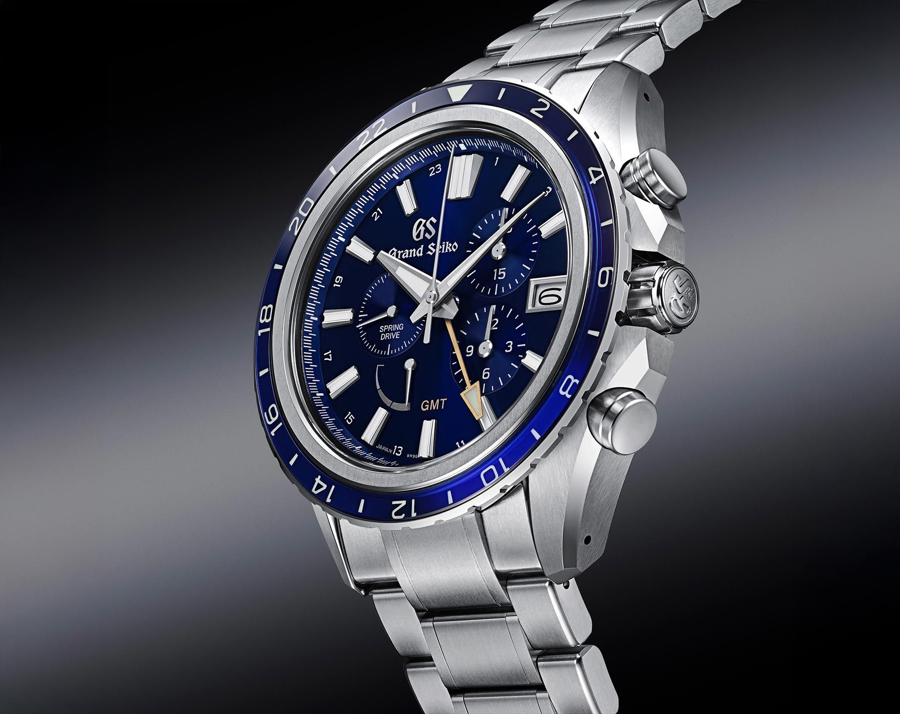 Grand Seiko Evolution 9  Blue Dial 45.3 mm Spring Drive Watch For Men - 6
