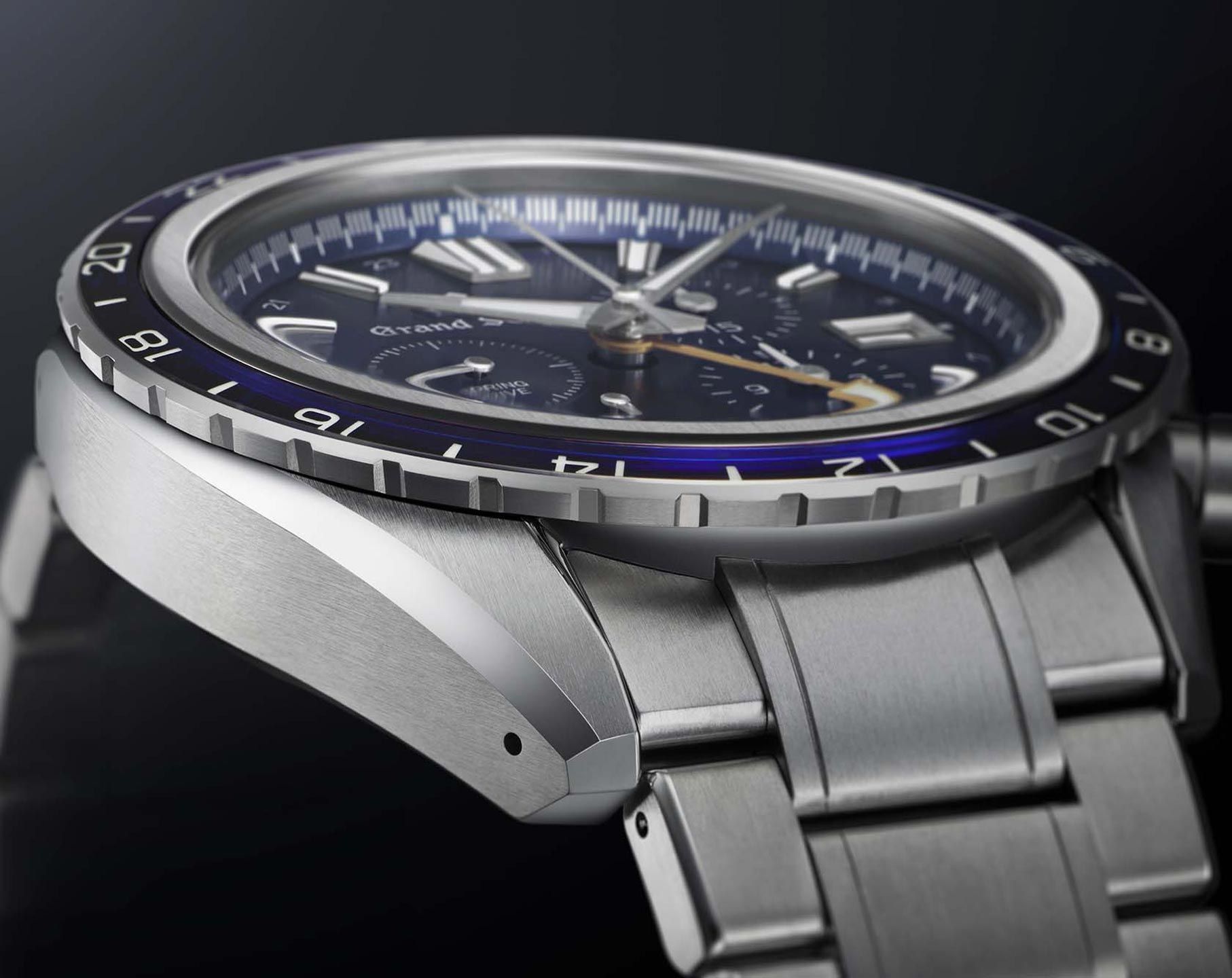 Grand Seiko Evolution 9  Blue Dial 45.3 mm Spring Drive Watch For Men - 7
