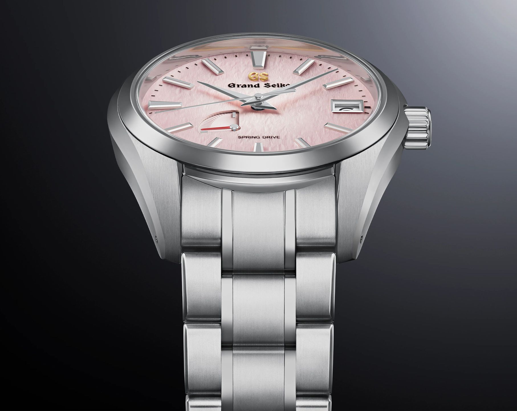 Grand Seiko Heritage  Pink Dial 41 mm Spring Drive Watch For Men - 6