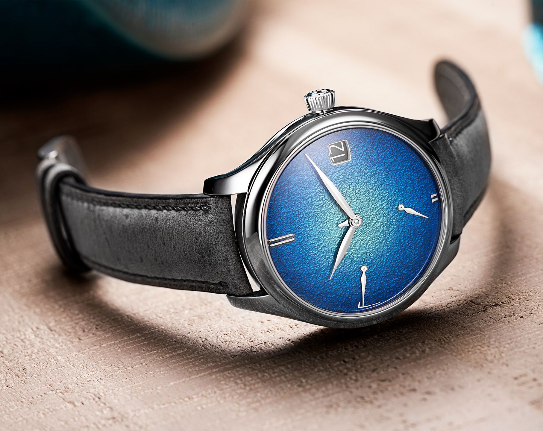 H. Moser & Cie. Perpetual Calendar 42 mm Watch in Blue Dial For Men - 4