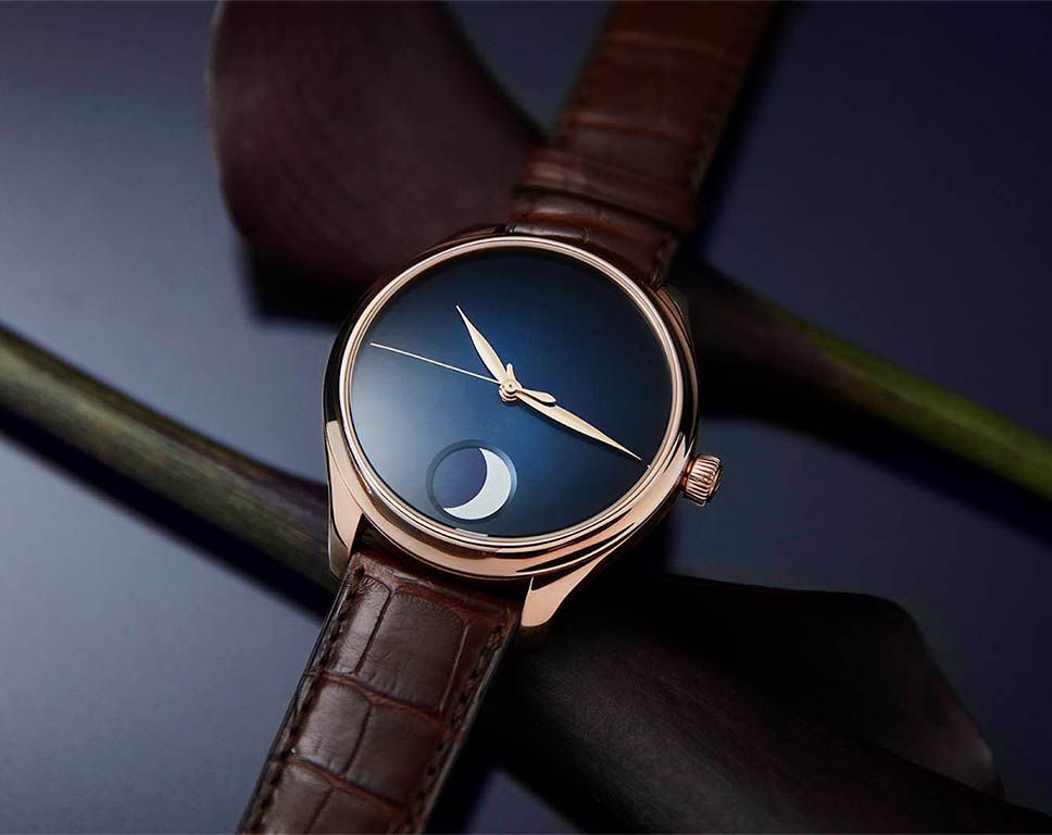 H. Moser Cie. Perpetual Moon 42 mm Watch in Blue Dial