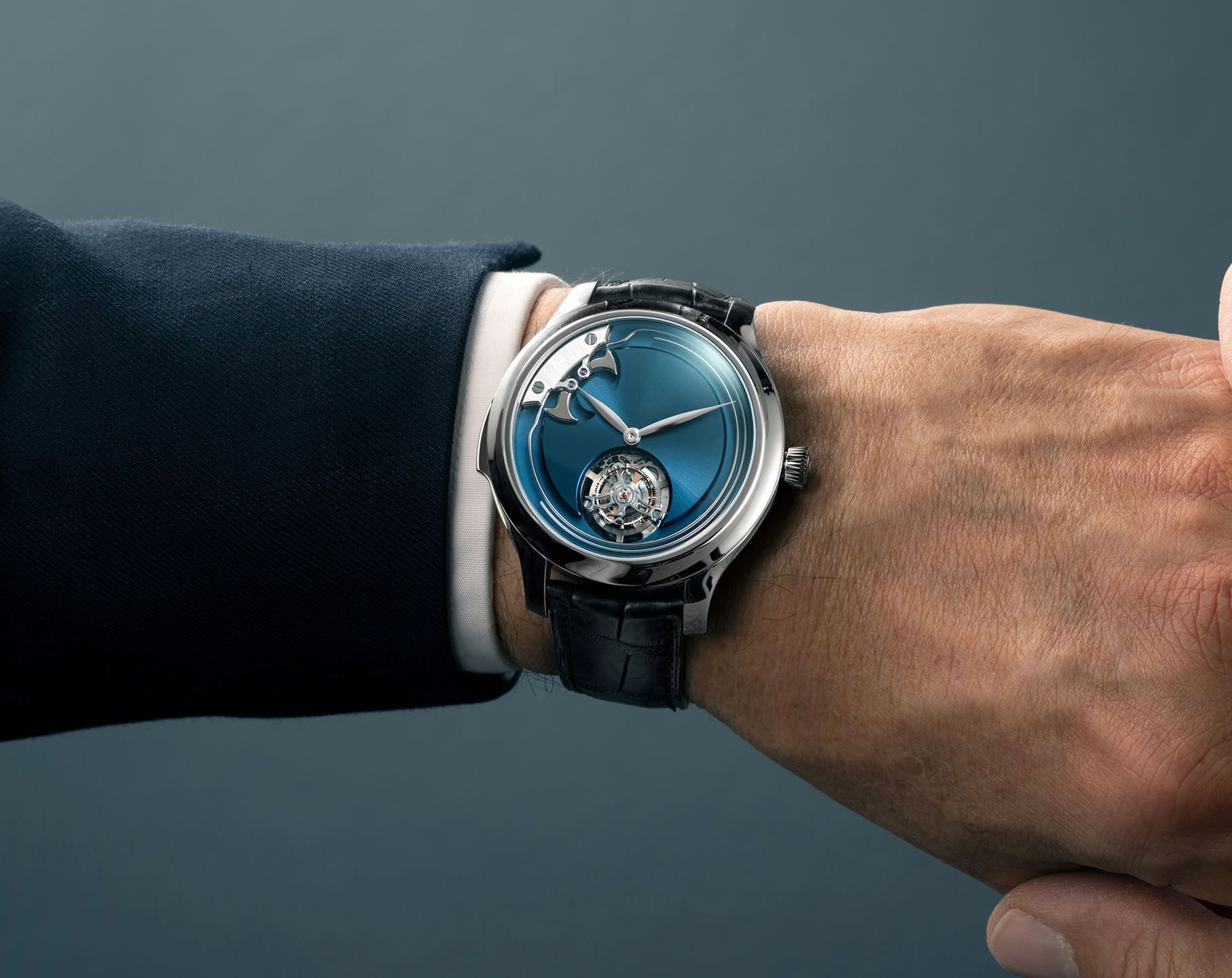 H. Moser Cie. Concept Minute Repeater 43 mm Watch in Blue Dial