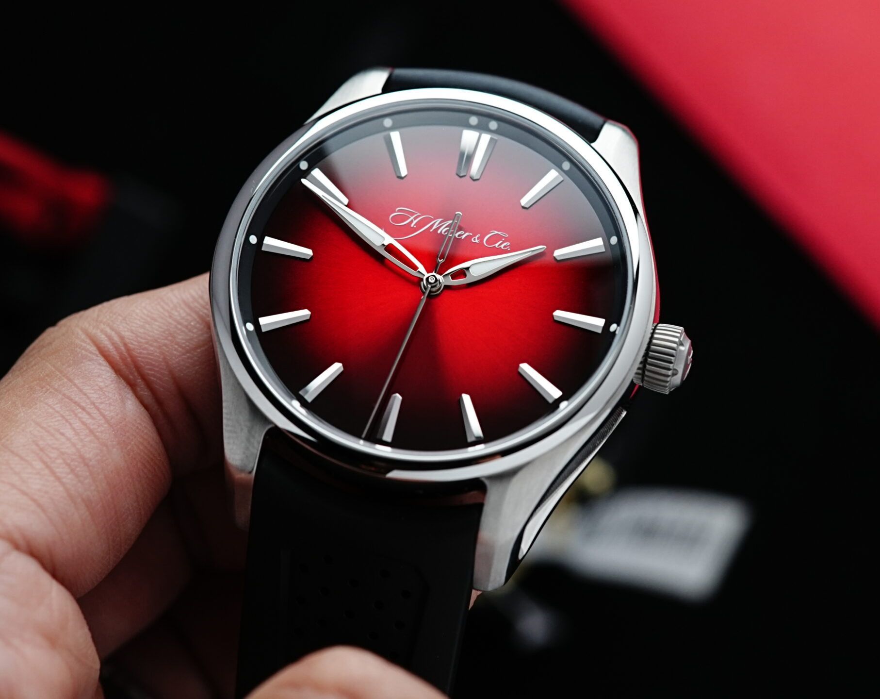 H. Moser & Cie. Pioneer Centre Seconds Red Dial 42.8 mm Automatic Watch For Men - 7