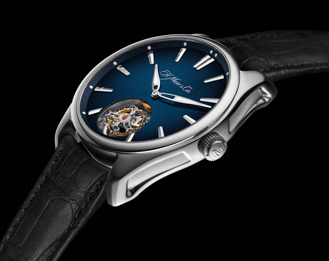 H. Moser & Cie. Pioneer Tourbillon Blue Dial 42.8 mm Automatic Watch For Men - 3