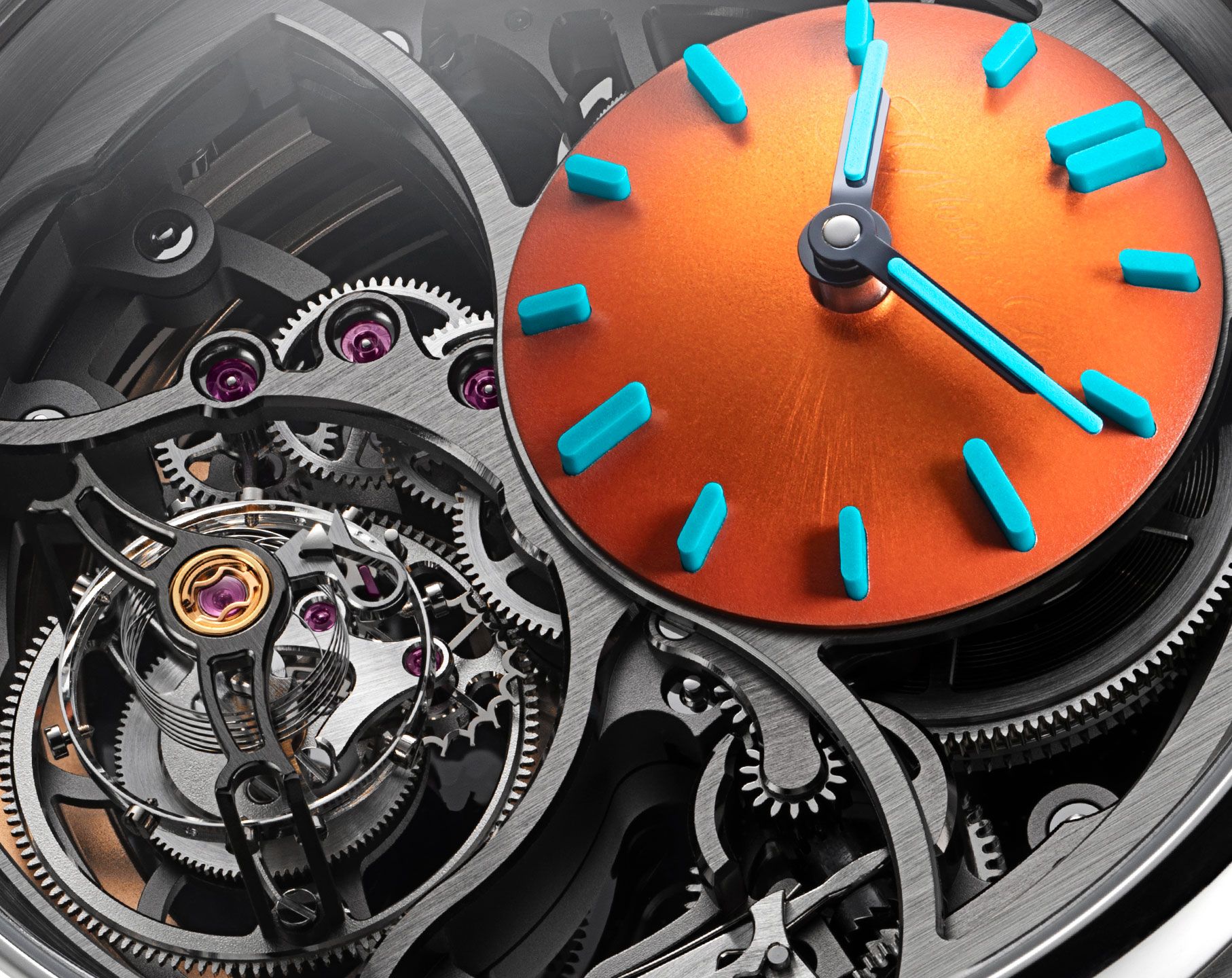 Moser Pioneer Automatic Men Watches in Round case Skeleton Dial