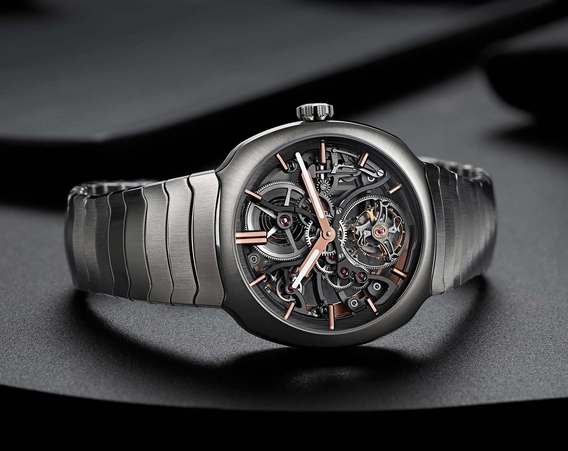 H. Moser & Cie. Streamliner Tourbillon Skeleton Dial 40 mm Automatic Watch For Men - 5