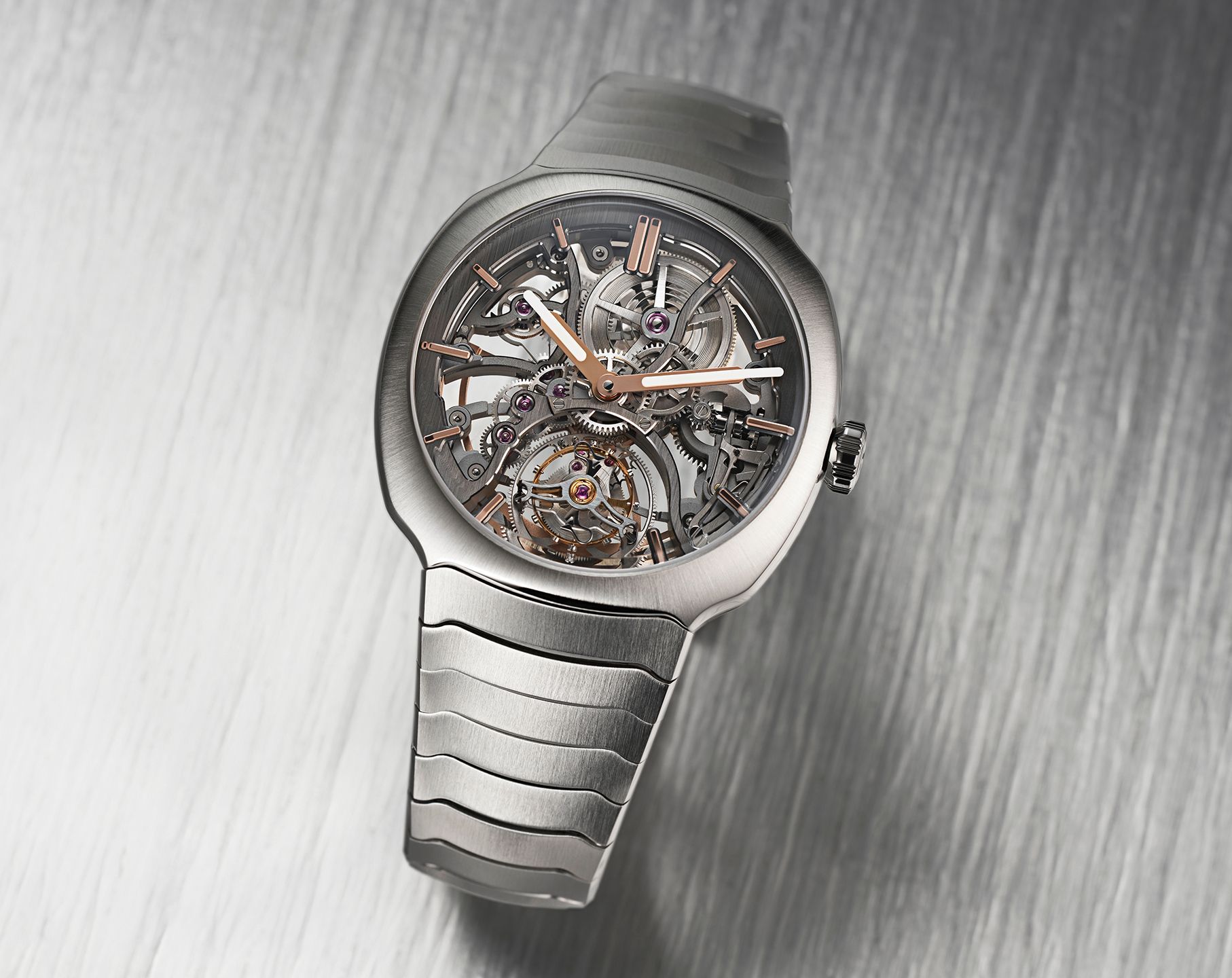 H. Moser & Cie. Streamliner Tourbillon Skeleton Dial 40 mm Automatic Watch For Men - 6