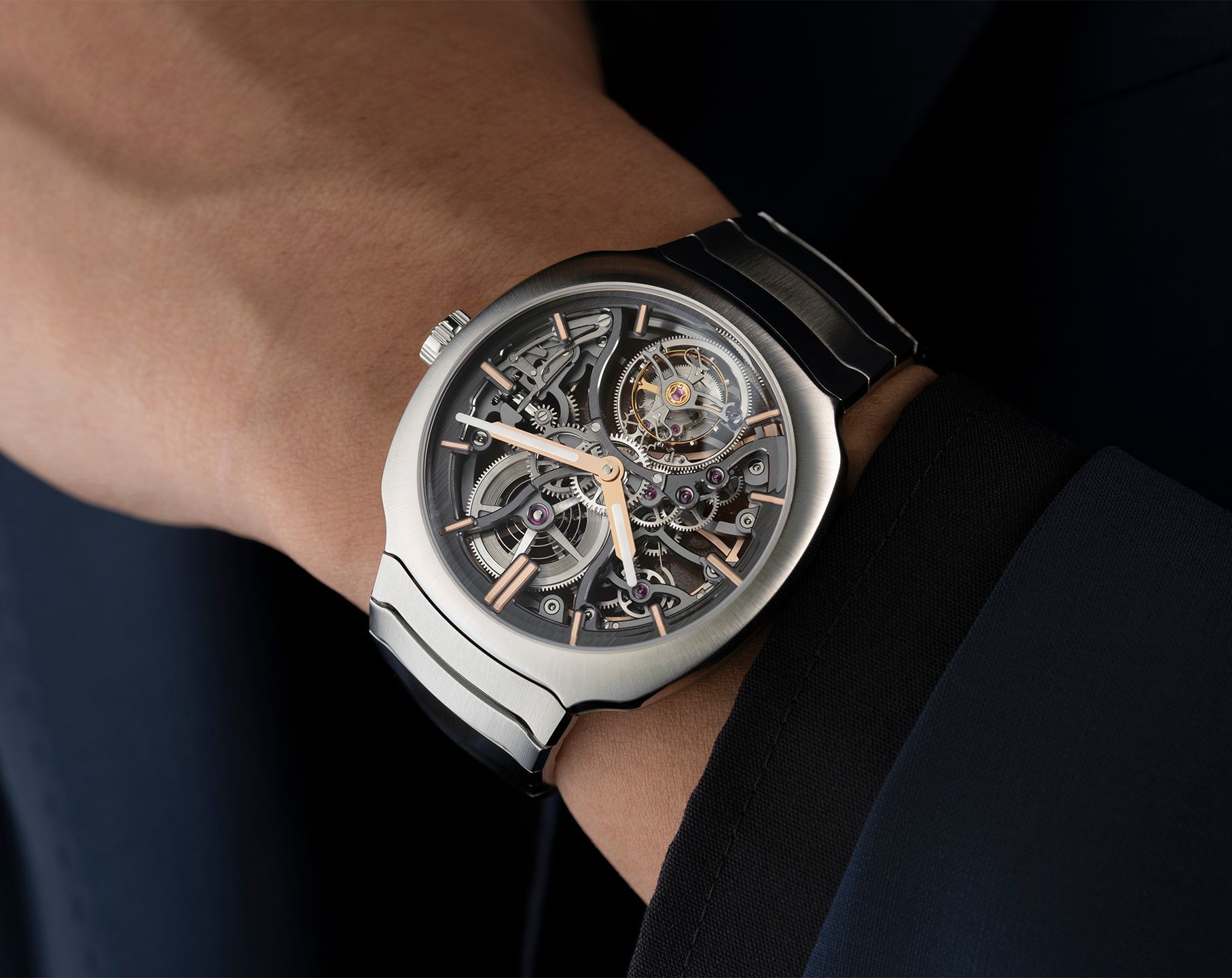 H. Moser & Cie. Streamliner Tourbillon Skeleton Dial 40 mm Automatic Watch For Men - 7