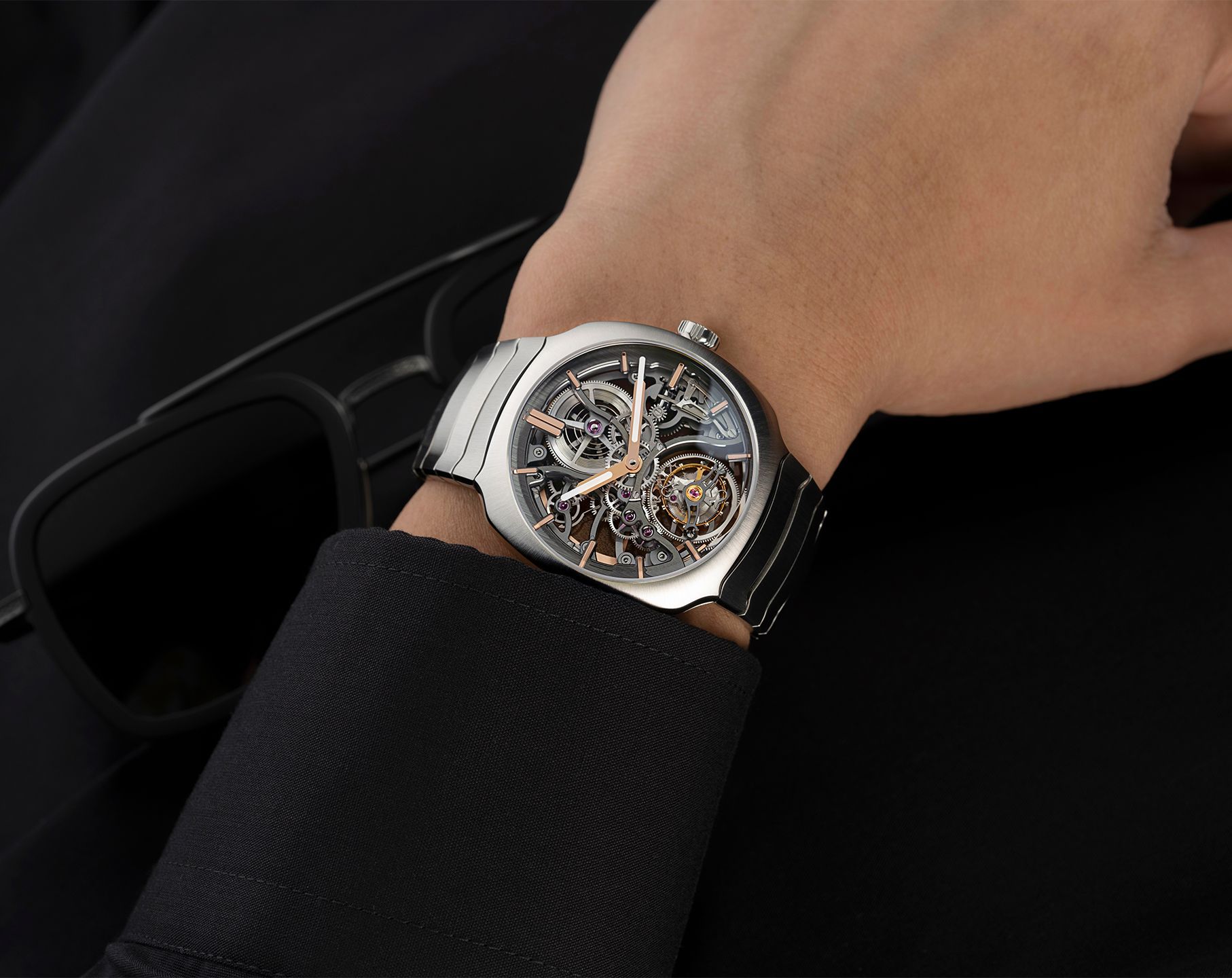 H. Moser & Cie. Streamliner Tourbillon Skeleton Dial 40 mm Automatic Watch For Men - 8