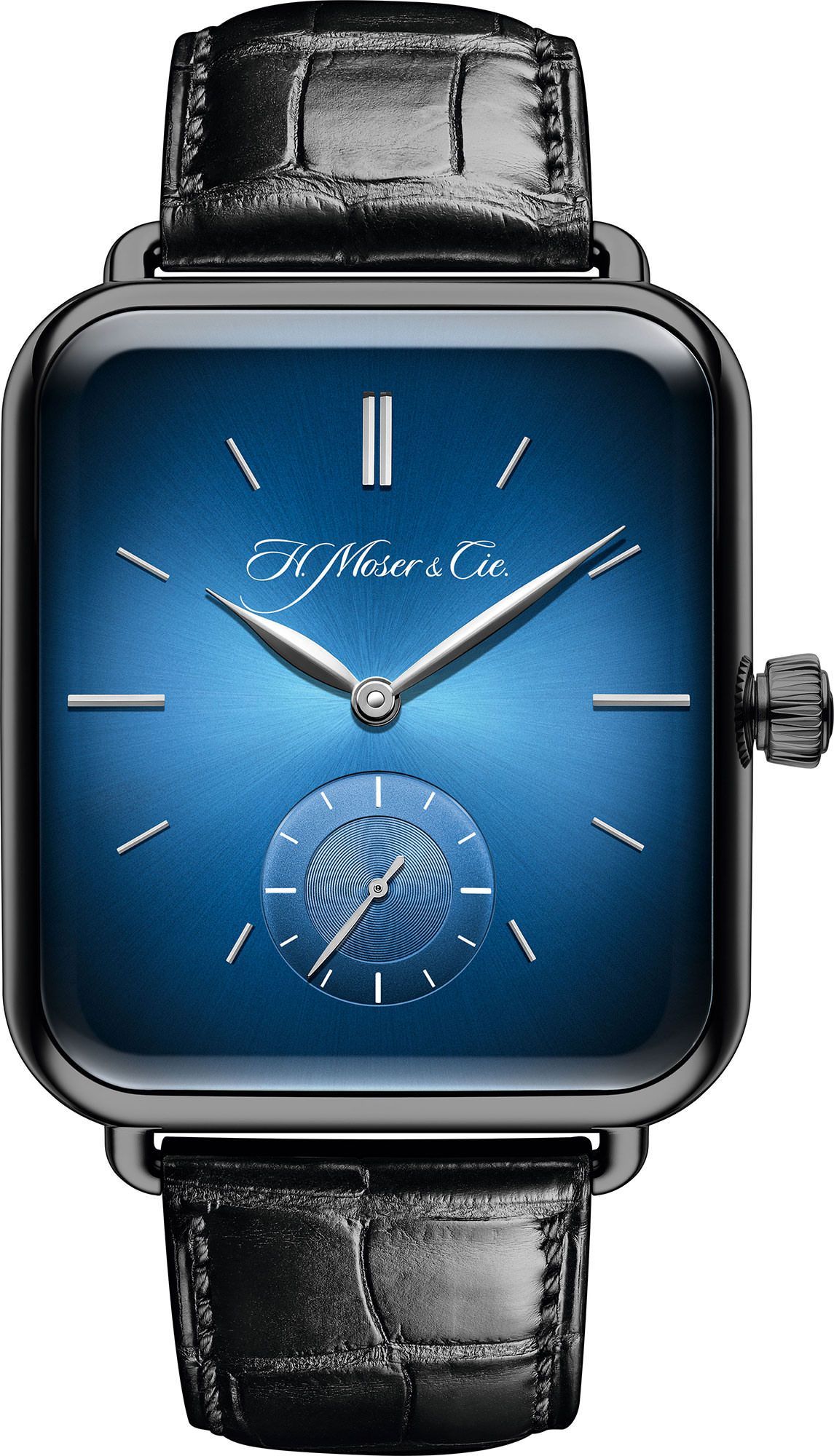 H. Moser & Cie. Swiss Alp Watch Small Seconds Blue Dial 38.2 mm Manual Winding Watch For Men - 1
