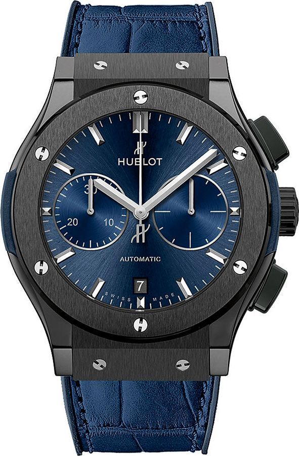 Hublot Chronograph 45 MM 45 mm Watch in Blue Dial For Men - 1