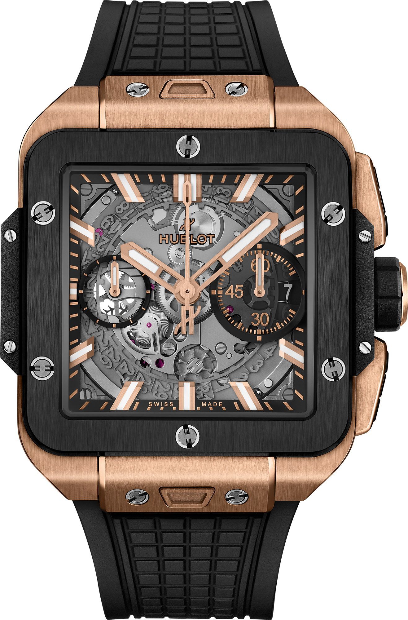 Hublot Shaped Square Bang Skeleton Dial 42 mm Automatic Watch For Men - 1
