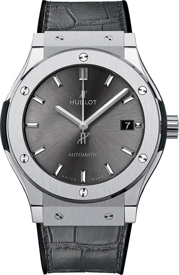 Hublot Classic Fusion 3-Hands Grey Dial 45 mm Automatic Watch For Men - 1