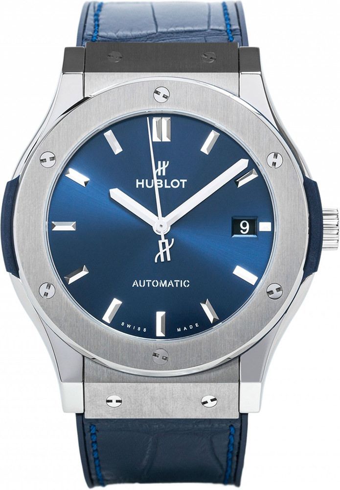 Hublot Classic Fusion 3-Hands Blue Dial 45 mm Automatic Watch For Men - 1