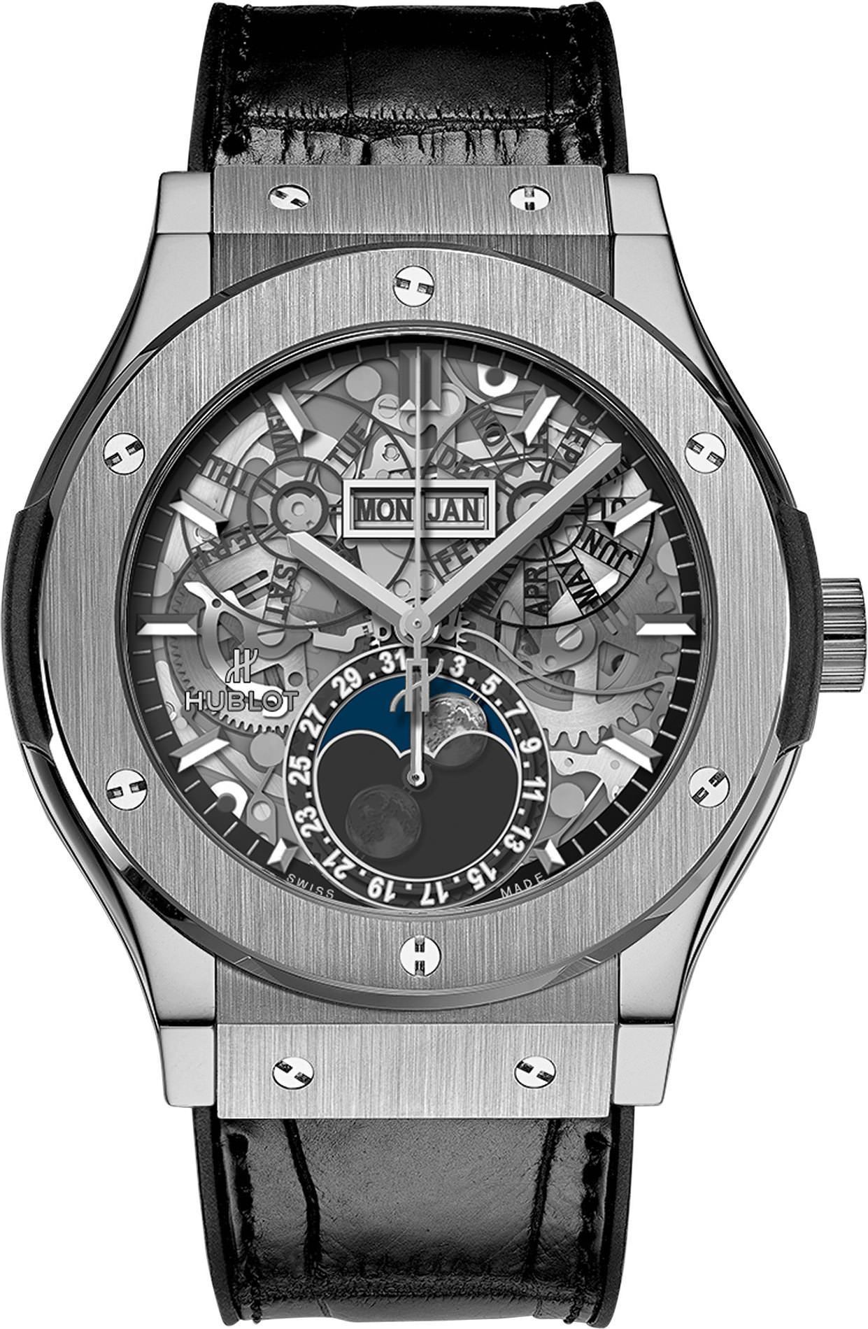 Hublot Classic Fusion Moonphase Skeleton Dial 45 mm Automatic Watch For Men - 1