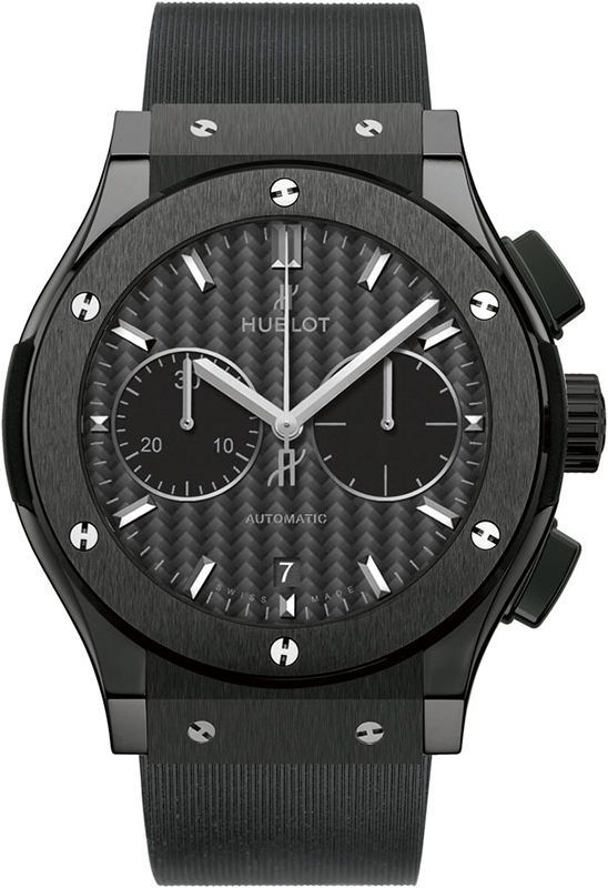 Hublot Chronograph 45 MM 45 mm Watch in Black Dial For Men - 1