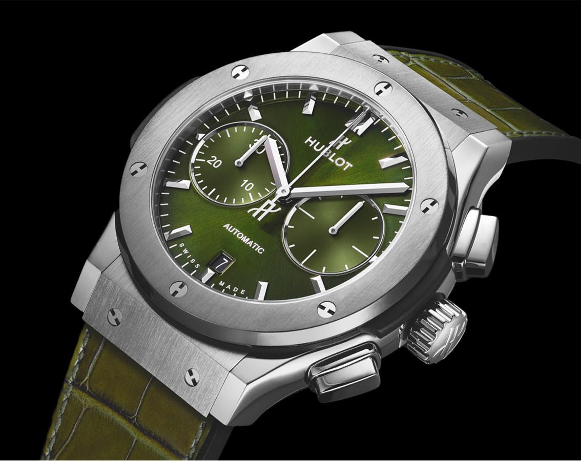 Hublot Classic Fusion Chronograph Green Dial 45 mm Automatic Watch For Men - 3