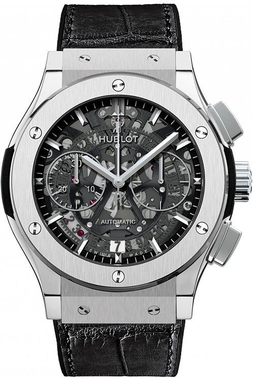 Hublot Chronograph 45 mm Watch in Skeleton Dial