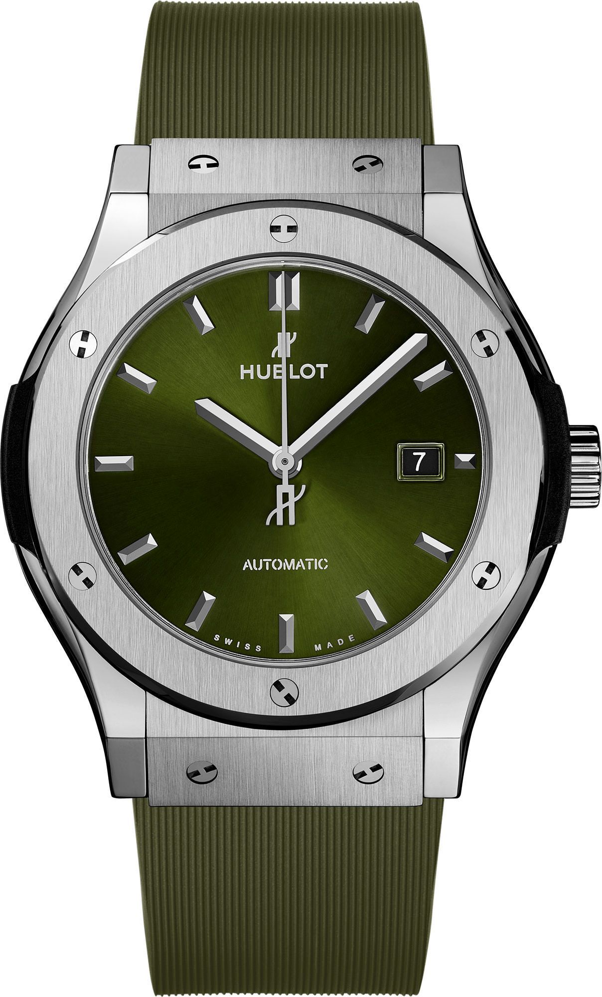 Hublot Classic Fusion 3-Hands Green Dial 42 mm Automatic Watch For Unisex - 1