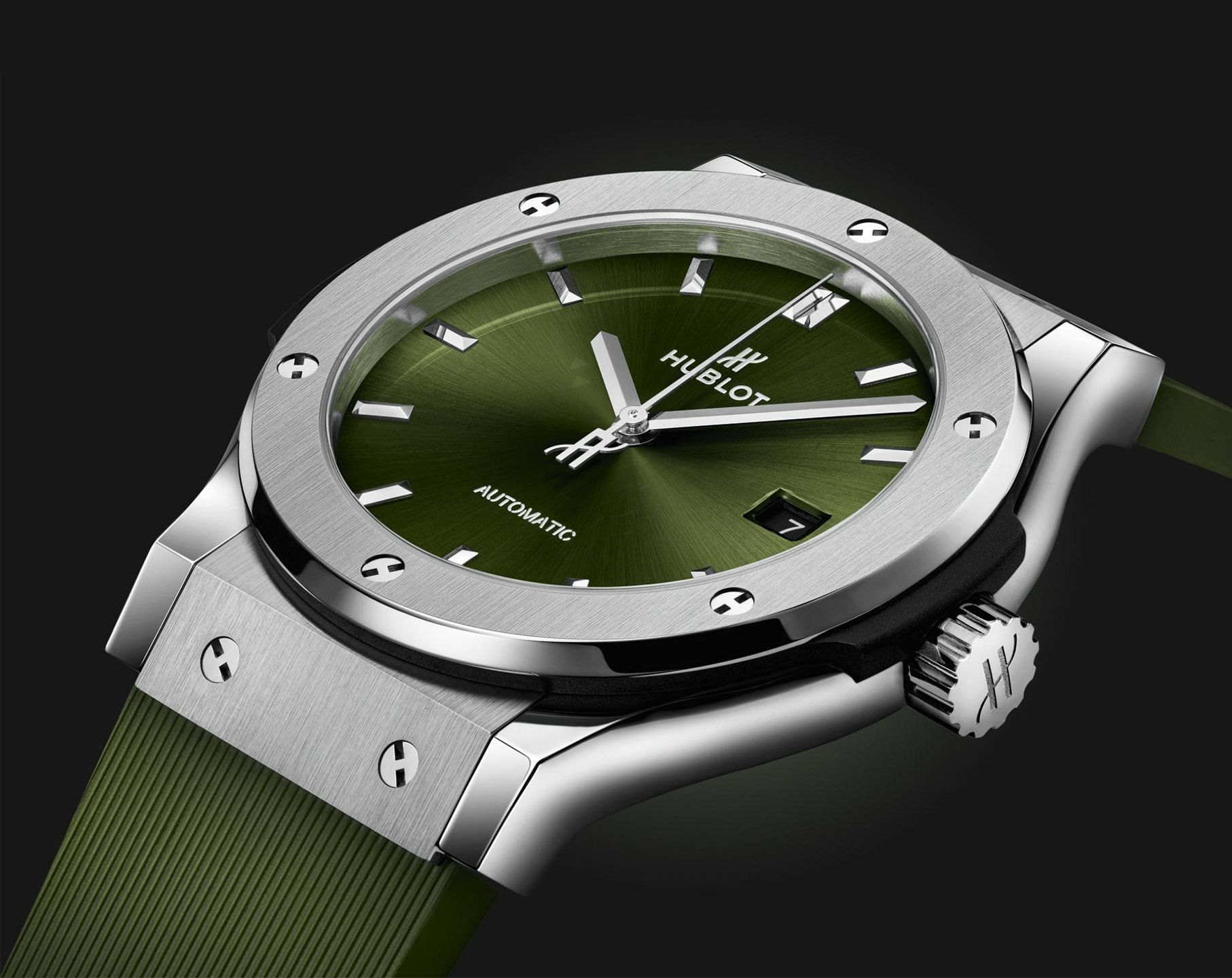Hublot Classic Fusion 3-Hands Green Dial 42 mm Automatic Watch For Unisex - 2
