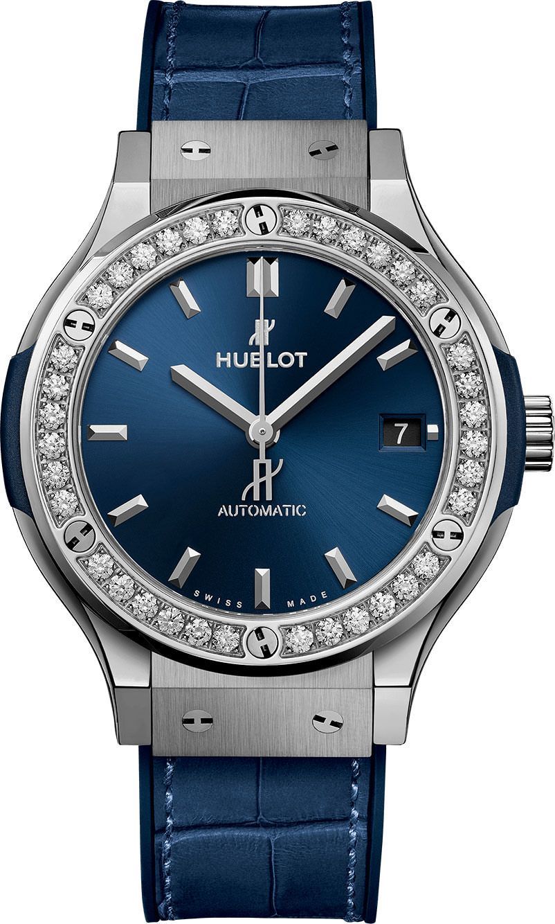 Hublot Classic Fusion 3-Hands Blue Dial 38 mm Automatic Watch For Women - 1