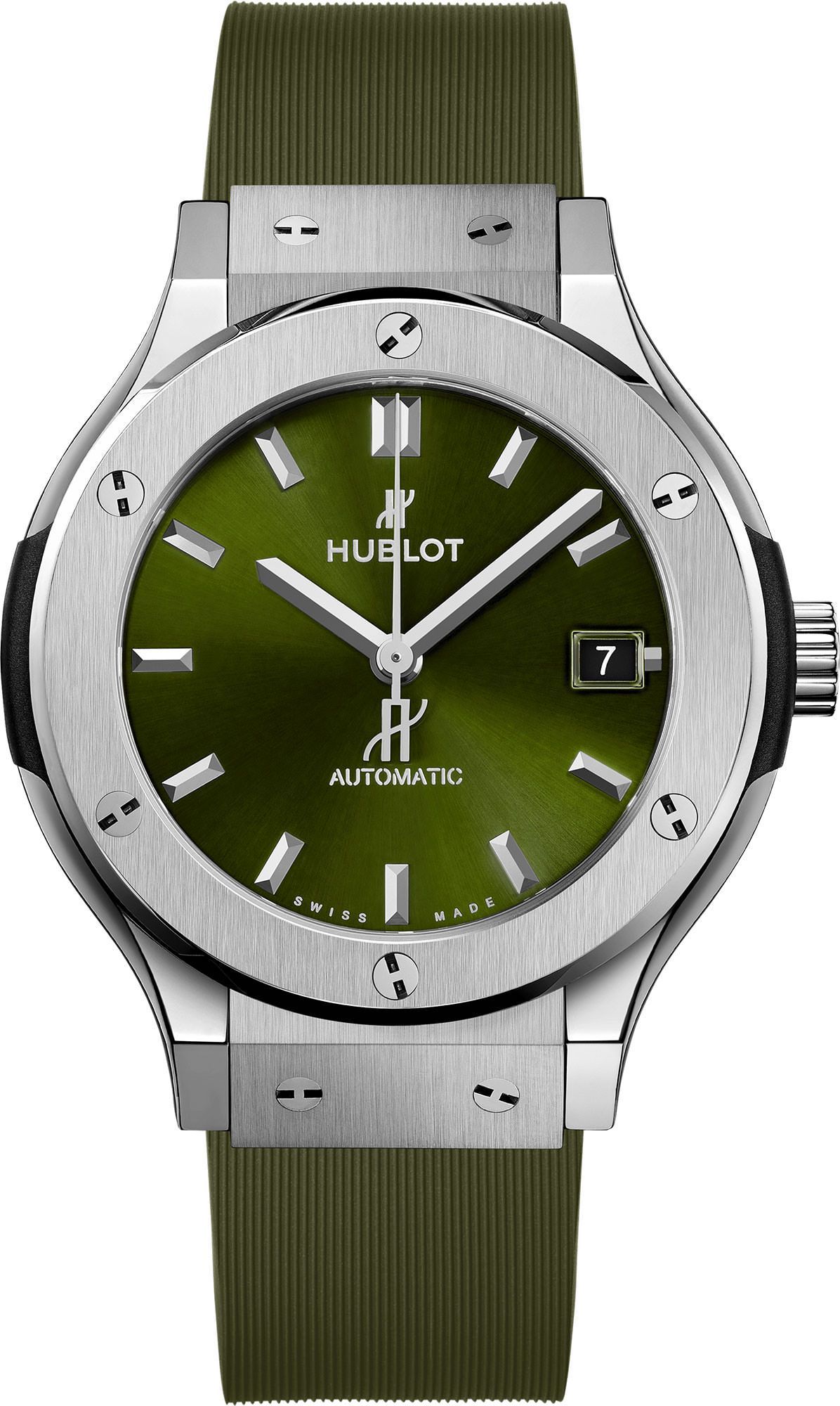 Hublot Classic Fusion 3-Hands Green Dial 38 mm Automatic Watch For Unisex - 1