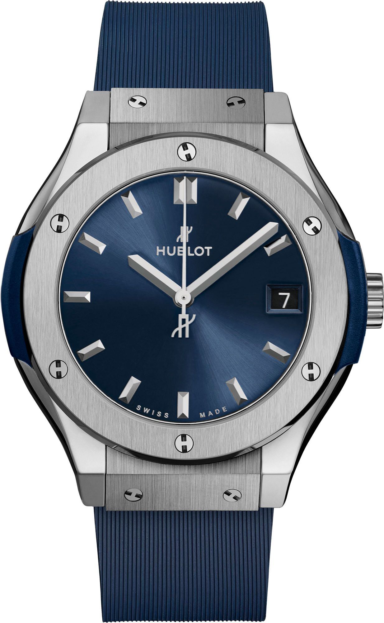 Hublot Classic Fusion 3-Hands Blue Dial 33 mm Quartz Watch For Women - 1