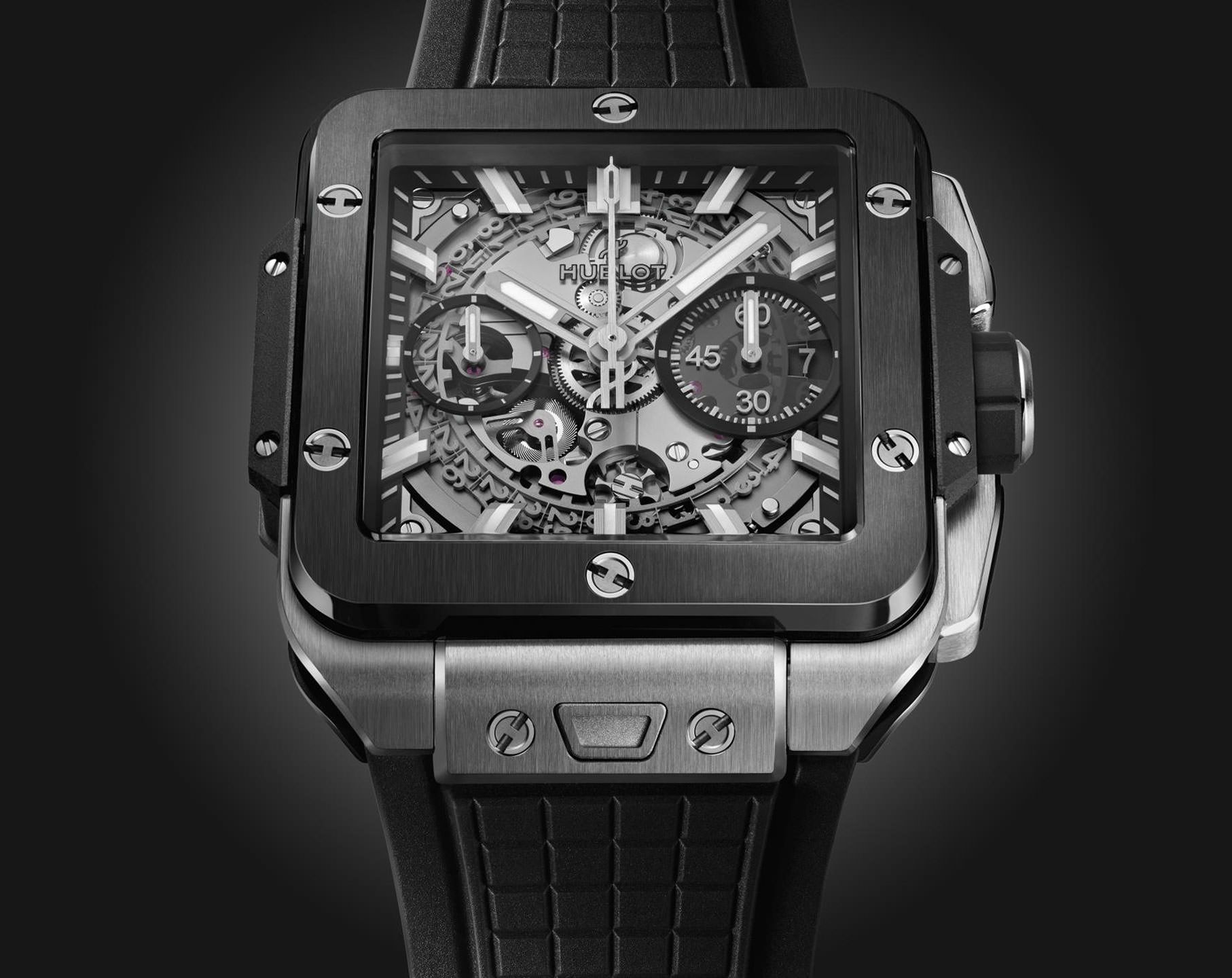 Hublot Shaped Square Bang Skeleton Dial 42 mm Automatic Watch For Men - 4