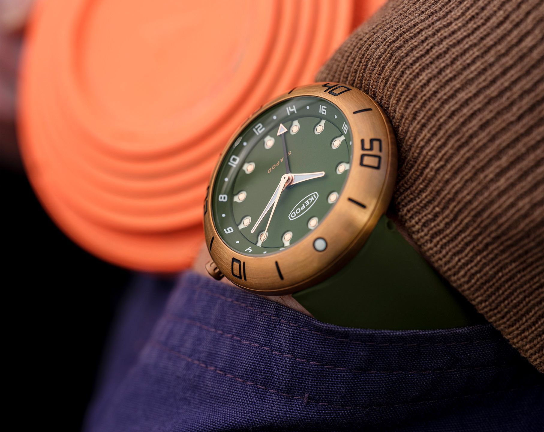 Ikepod  46 mm Watch in Green Dial For Men - 3