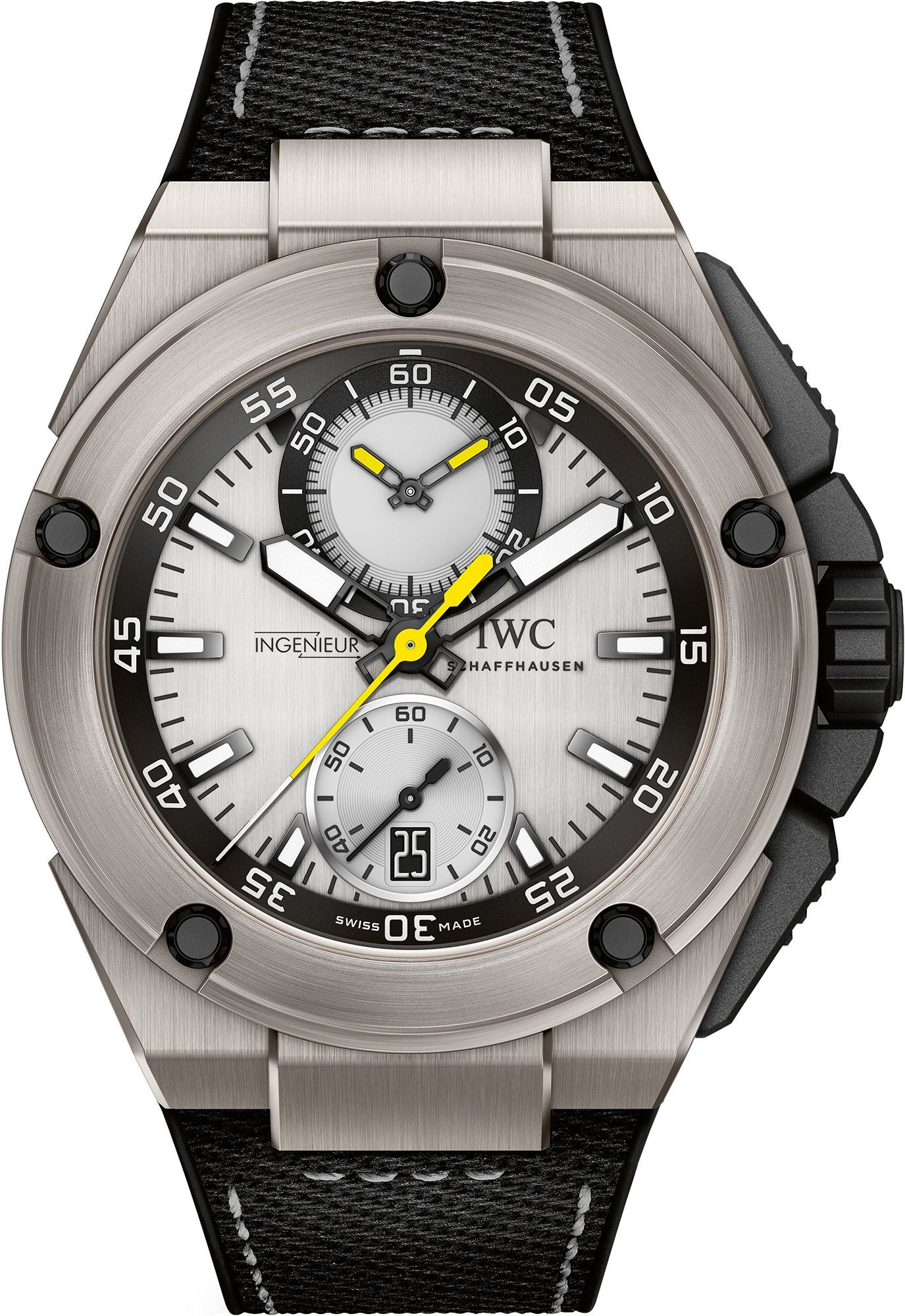 IWC Chronograph Edition 45 mm Watch in Silver Dial For Men - 1