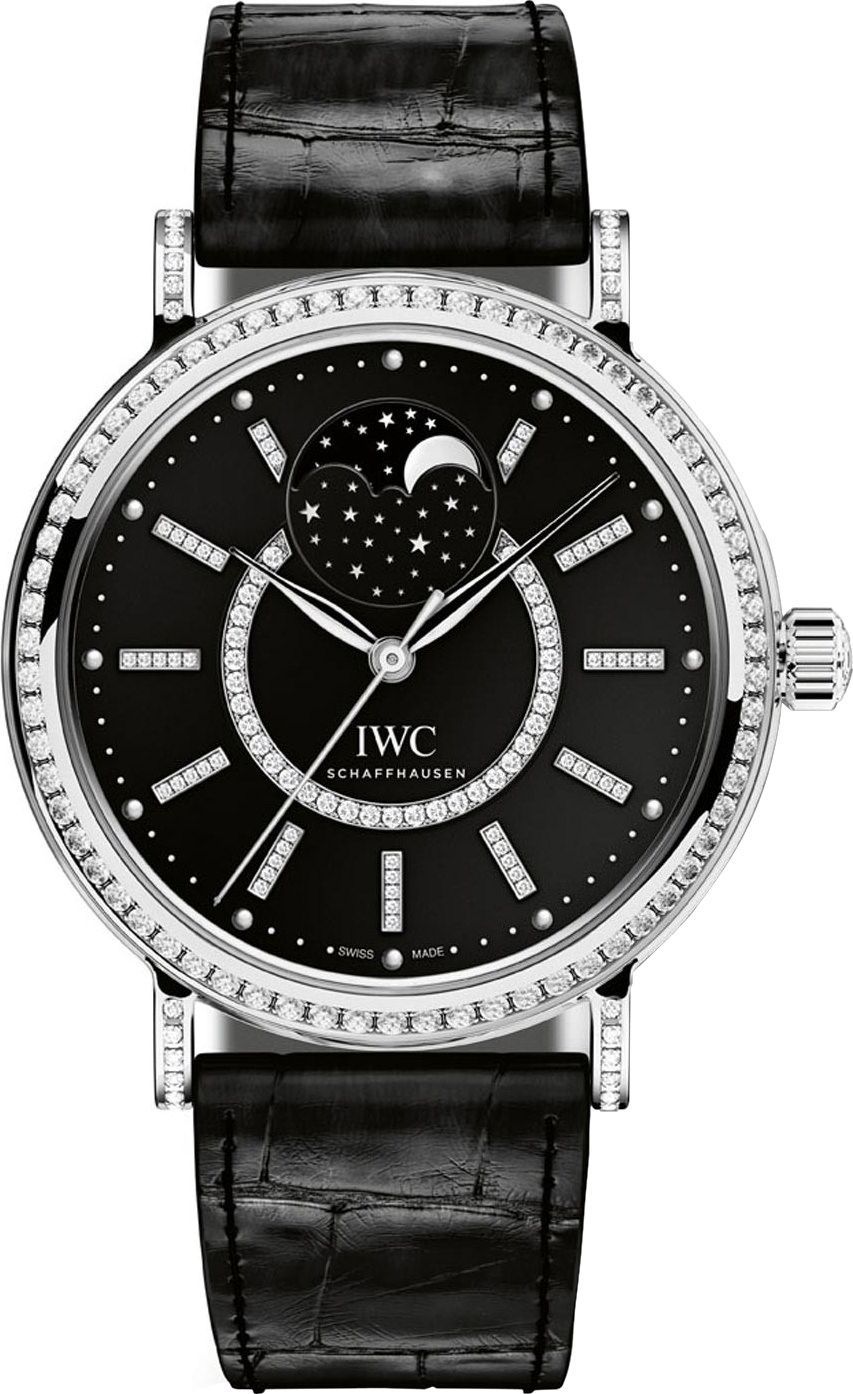 IWC  37 mm Watch in Black Dial For Women - 1