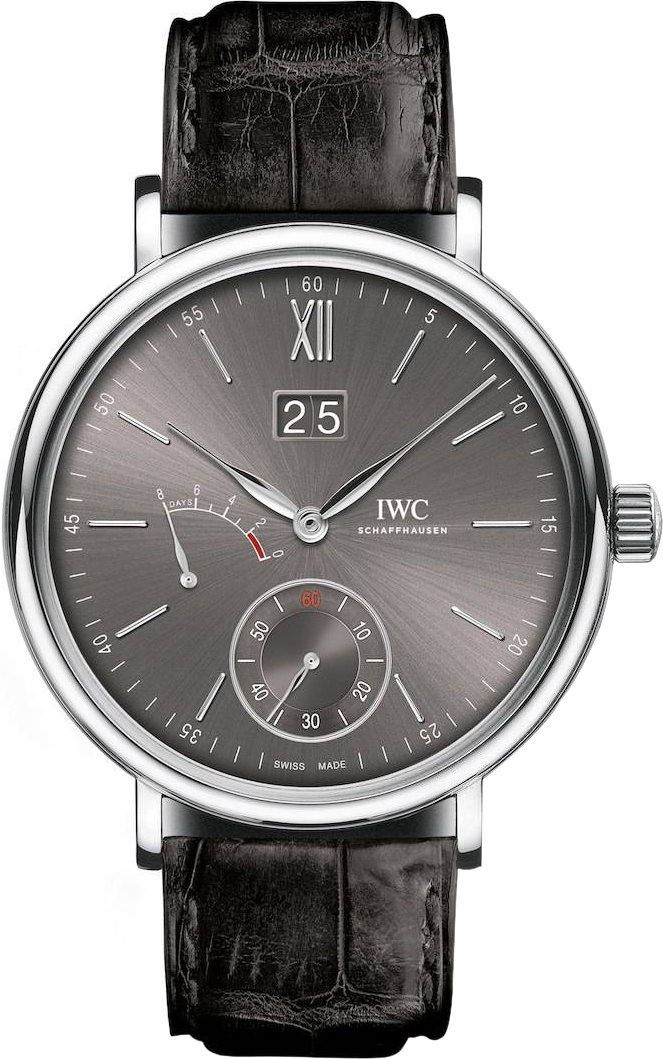 IWC Portofino  Grey Dial 45 mm Manual Winding Watch For Men - 1