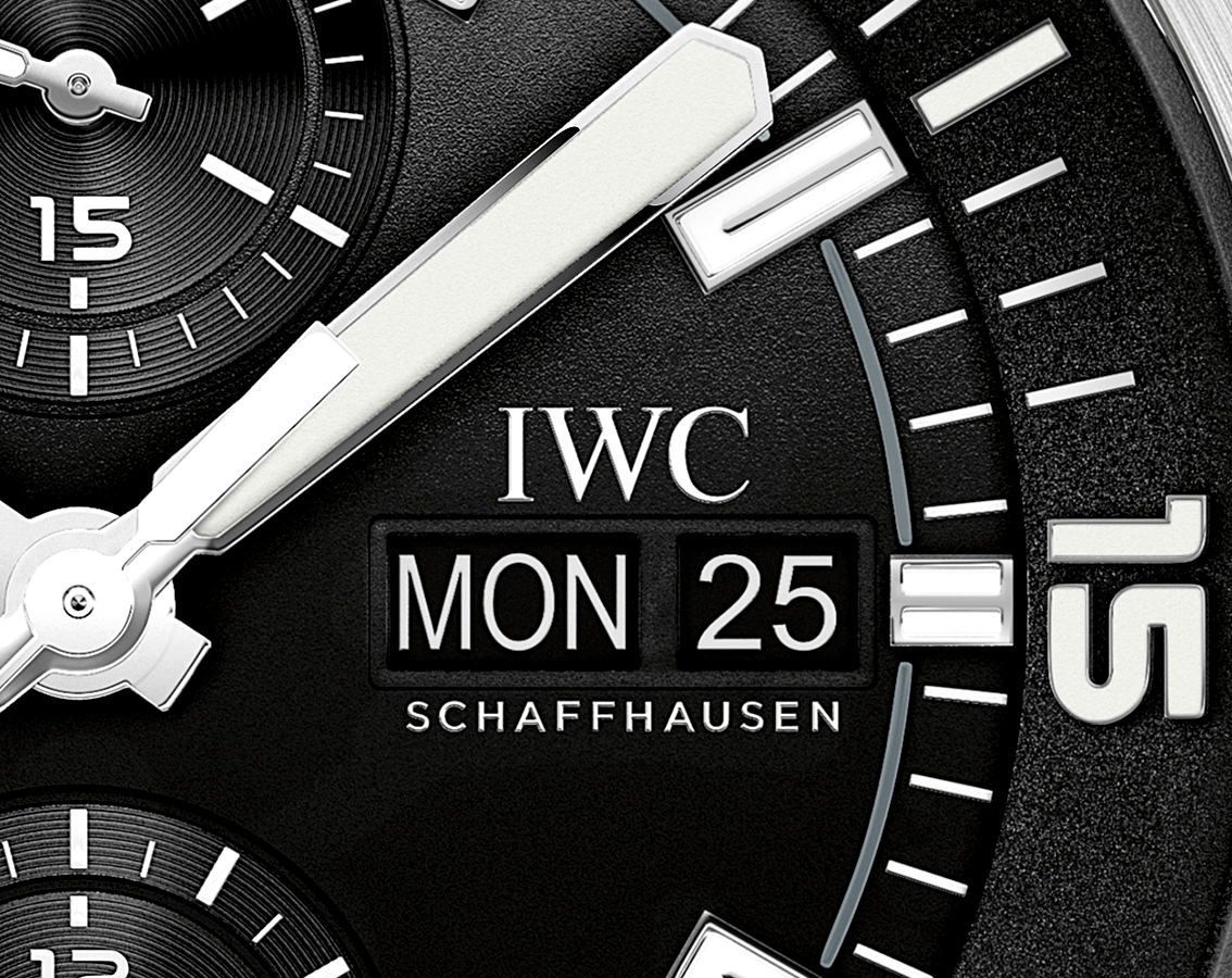 IWC  44 mm Watch in Black Dial For Men - 5