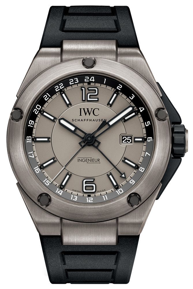 IWC Ingenieur Dual Time Grey Dial 45 mm Automatic Watch For Men - 1