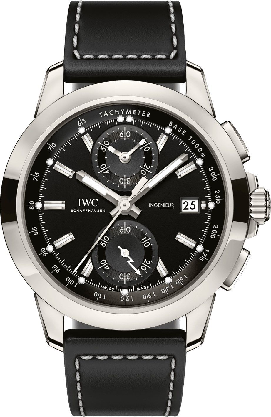 IWC Ingenieur  Black Dial 44.3 mm Automatic Watch For Men - 1