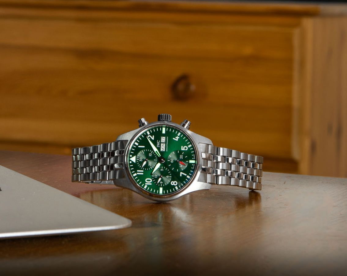 IWC Pilot’s Watches  Green Dial 43 mm Automatic Watch For Men - 3